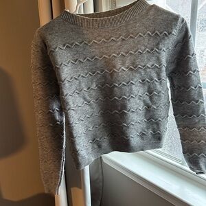Gray Cropped Sweater